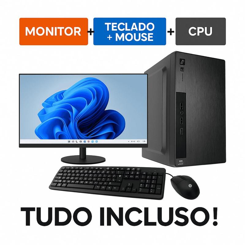 Computador Completo Intel Core i3, SSD 120GB, 8GB RAM, Monitor 19